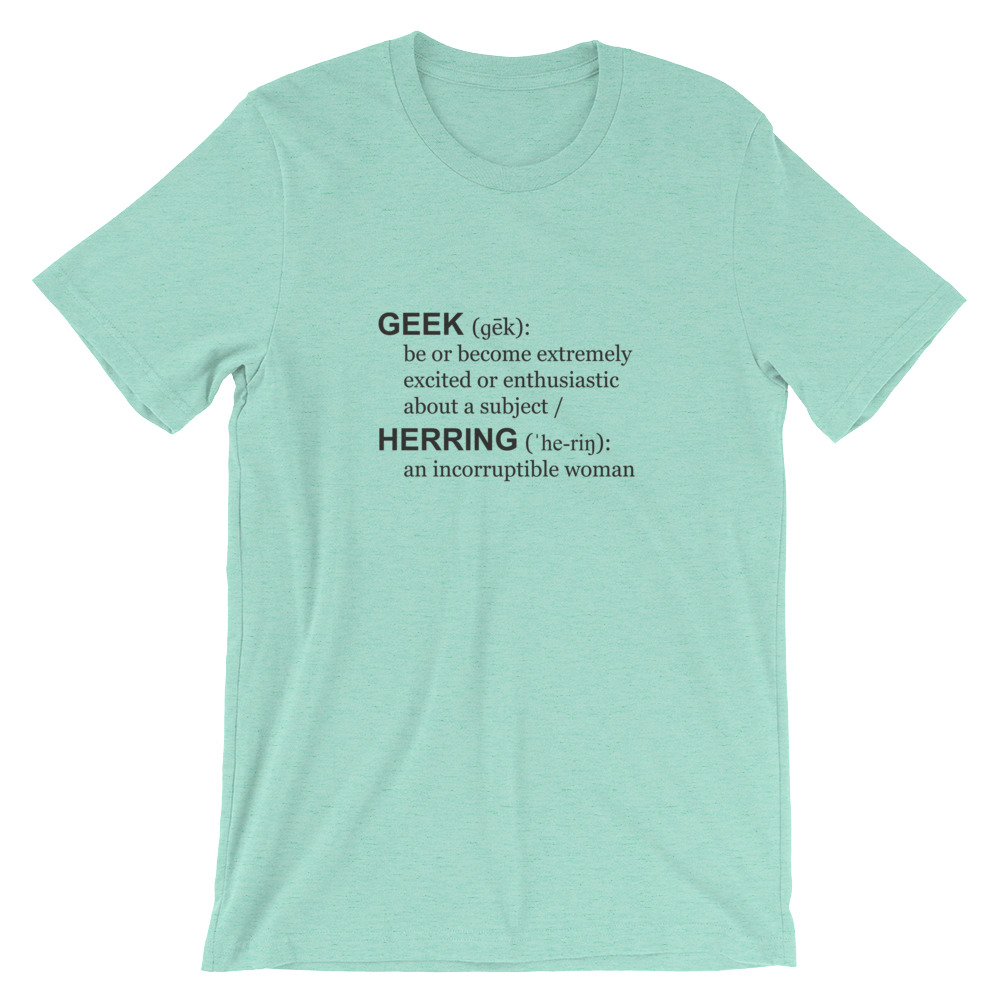 Geek Herring Pronunciation Short-Sleeve Unisex T-Shirt - geekherring.com
